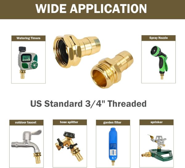 Pavo Garden Hose Repair Connector Set Aluminum Zinc Clamps-4
