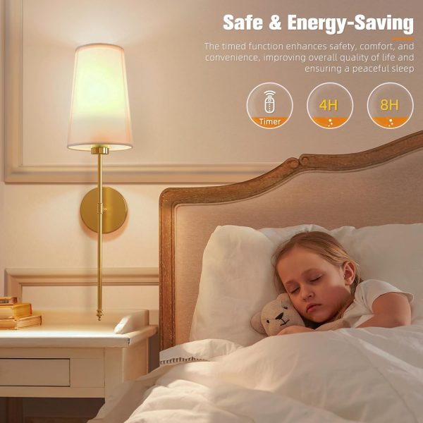 NIORSUN Wireless Wall Sconces Battery Operated-5