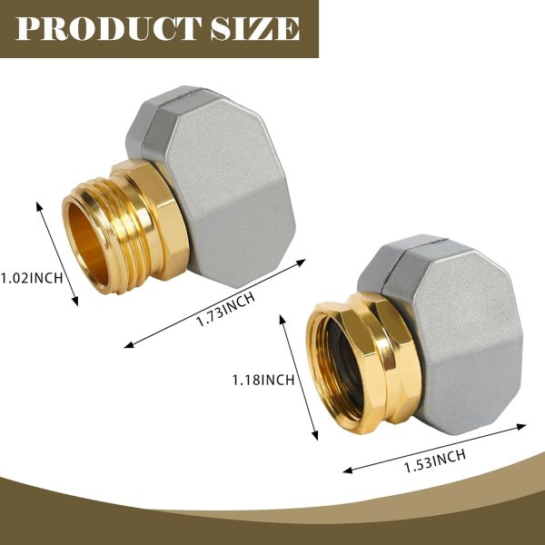 Pavo Garden Hose Repair Connector Set Aluminum Zinc Clamps-1