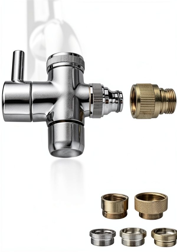 Sneatup Brass Hose Adapters Chrome Quick Connector Garden-0
