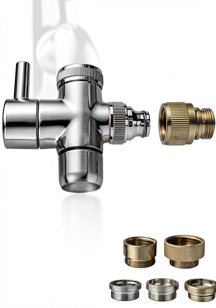 Installing Sneatup Brass Hose Adapters Chrome Quick Connector Garden on a wooden deck