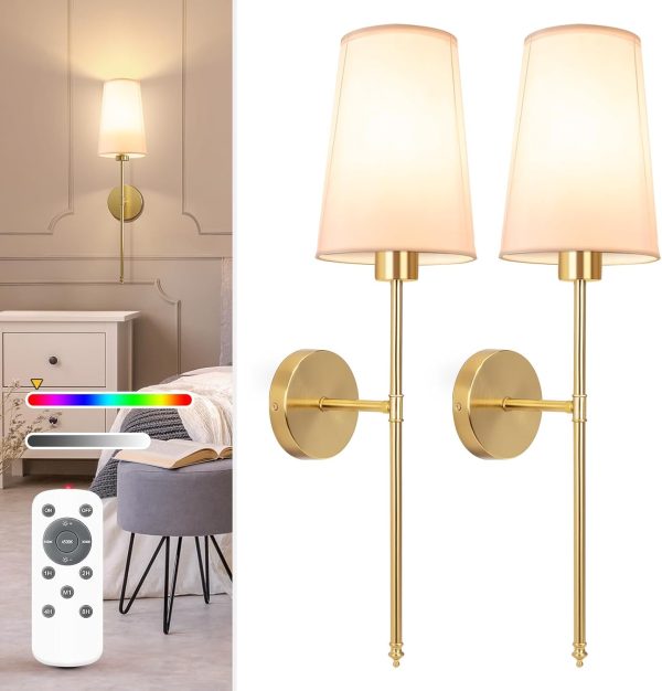 NIORSUN Wireless Wall Sconces Battery Operated-0