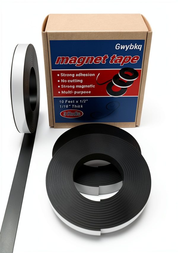 Magnetic Tape Gwybkq 3‑Roll Strips 10ft Each with Strong Adhesive-5