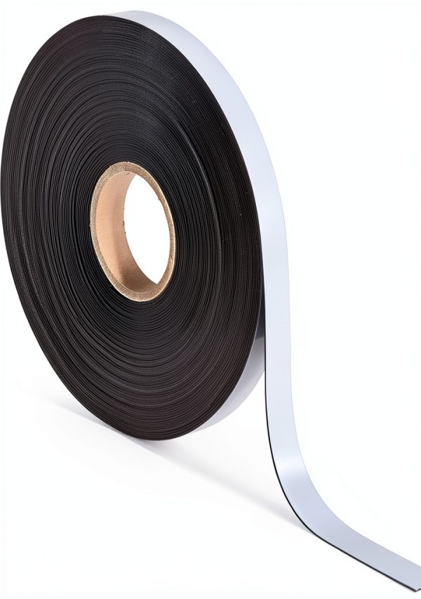 Bright Creations Magnet Tape Roll - 1 in x 100 ft - Strong Magnetic Strip Roll with Sticky Adhesive for Fridge & Whiteboard DIY & Crafts-6