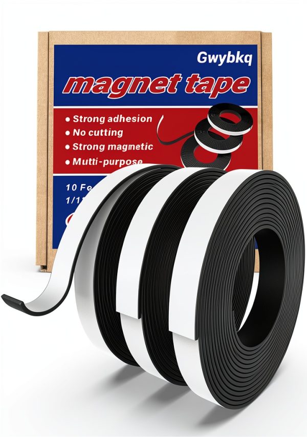Magnetic Tape Gwybkq 3‑Roll Strips 10ft Each with Strong Adhesive-0