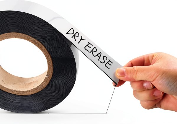 Dry Erase Magnetic Label Strips 3" x 25ft Yamsop Reusable Tape-1