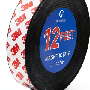 Magnetic Tape APPLAB 1" Wide x 12 ft Roll with 3M Adhesive Backing-0