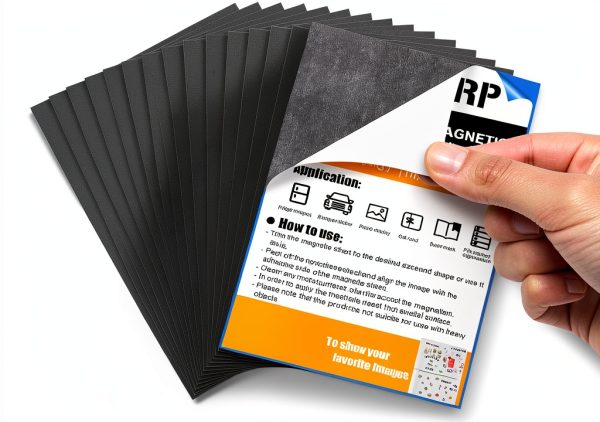 Magnetic Sheets 15 Pack Adhesive by REGUICORP 3.7" x 5.7" Flexible-0