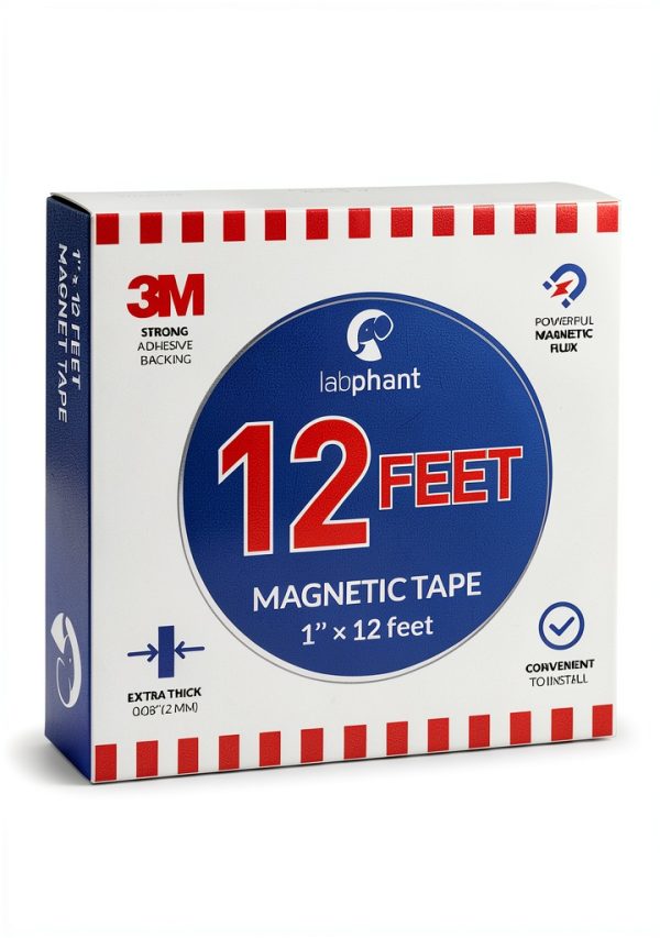 Magnetic Tape APPLAB 1" Wide x 12 ft Roll with 3M Adhesive Backing-6