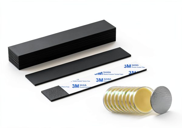 Magnetic Strips Tape with Adhesive Backing Magnet – Heavy Duty Magnets Strip, with 10Pcs Metal Stickers for Double Sided Self Sticky Non Metal, for Tool and Knife Strong Magnetic Wall Holder-5